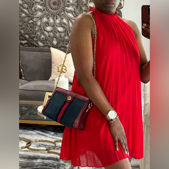 SOLD- NWT Gucci Red and Navy Ophidia Shoulder Bag - Picture 14 of 14